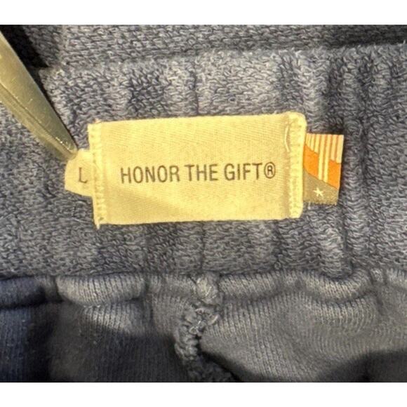 Honor the Gift Embroidered Sweatpants Men’s Size Large Blue Heavyweight Thick - Picture 9 of 11
